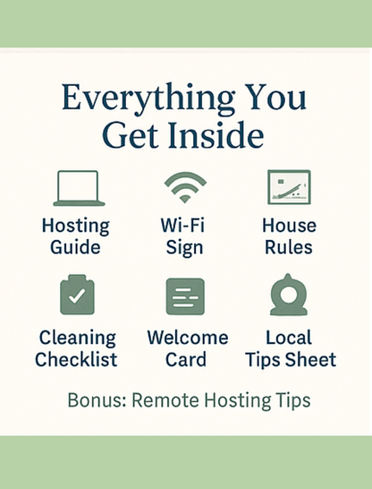 Airbnb Hosting Bundle – Editable Canva Welcome Book & Guest Guide - Deals Haven 