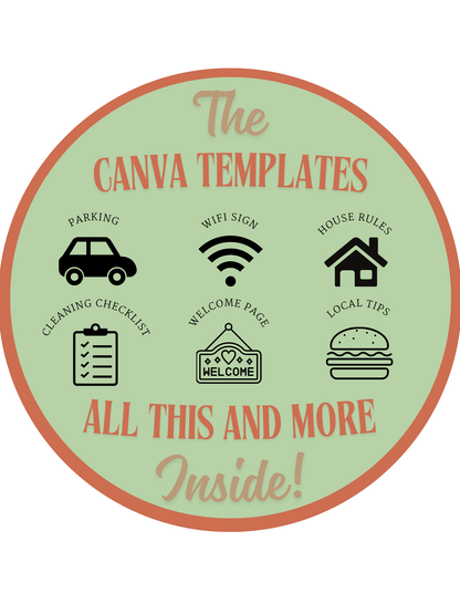 Airbnb Hosting Bundle – Editable Canva Welcome Book & Guest Guide - Deals Haven 