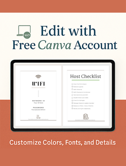 Airbnb Hosting Bundle – Editable Canva Welcome Book & Guest Guide - Deals Haven 