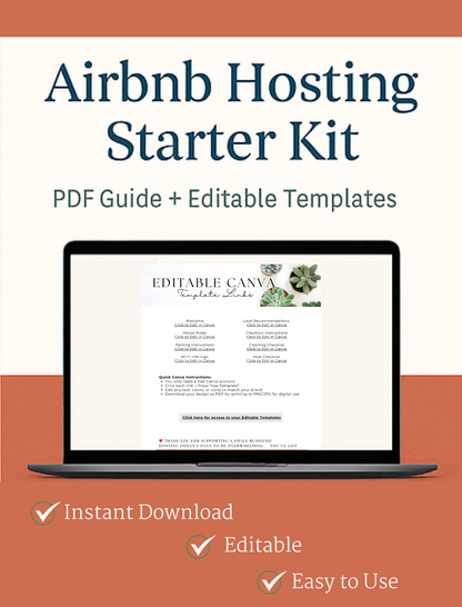 Airbnb Hosting Bundle – Editable Canva Welcome Book & Guest Guide - Deals Haven 